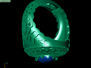 traditional mirror men ring 3D-printmodel