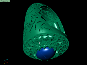 traditional mirror men ring 3D-printmodel