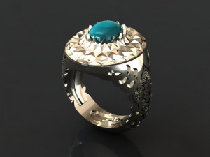 traditional mirror men ring 3D-printmodel