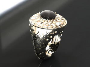 traditional mirror men ring 3D Print Model
