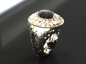 cincin pria cermin tradisional Model Cetak 3D
