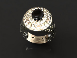traditional mirror men ring 3D-printmodel
