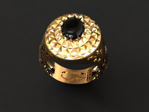 traditional mirror men ring 3D-printmodel