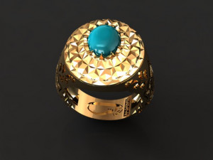 traditional mirror men ring 3D-printmodel