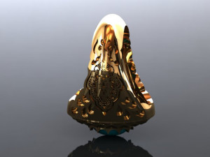 traditional mirror men ring 3D-printmodel