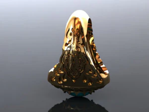traditional mirror men ring 3D Print Model