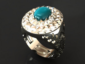 traditional mirror men ring 3D-printmodel