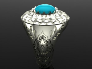 traditional mirror men ring 3D-printmodel