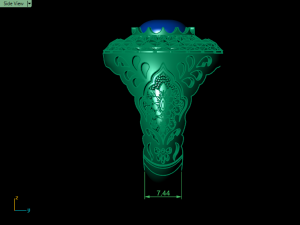 traditional mirror men ring 3D-printmodel