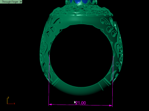 traditional mirror men ring 3D-printmodel