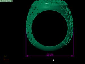 traditional mirror men ring 3D-printmodel