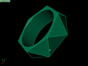 triangle ring 3D Print Model