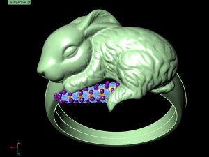 rabbit ring 3D Print Model
