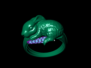rabbit ring 3D Print Model