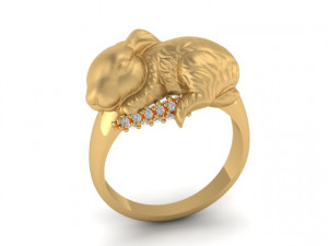 rabbit ring 3D Print Model