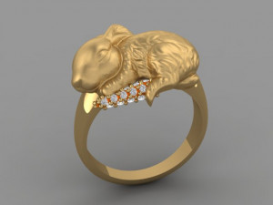 rabbit ring 3D Print Model