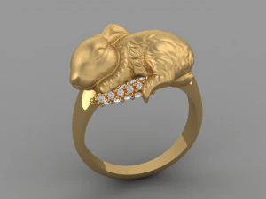 rabbit ring 3D Print Model