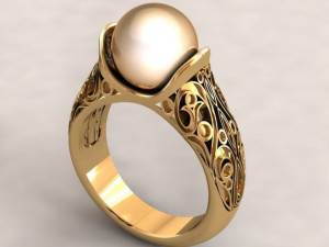 pearl ring 02 3D Print Model