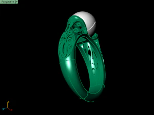 pearl ring 02 3D Print Model