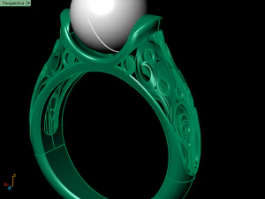 pearl ring 02 3D Print Model