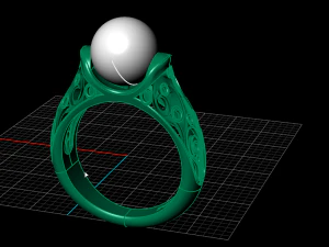 pearl ring 02 3D Print Model