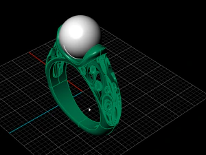 pearl ring 02 3D Print Model