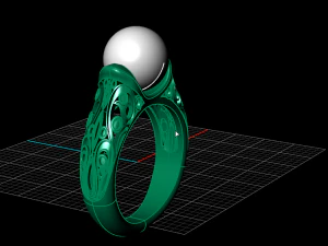pearl ring 02 3D Print Model