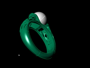 pearl ring 02 3D Print Model