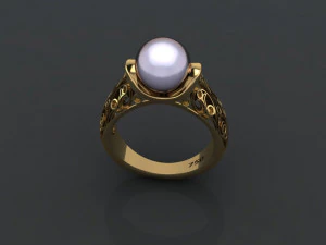 pearl ring 02 3D Print Model