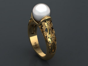 pearl ring 02 3D प्रिंट मॉडल