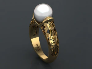 pearl ring 02 3D Print Model