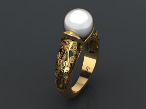 pearl ring 02 3D प्रिंट मॉडल