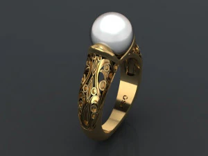 pearl ring 02 3D Print Model