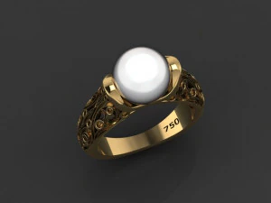 pearl ring 02 3D Print Model