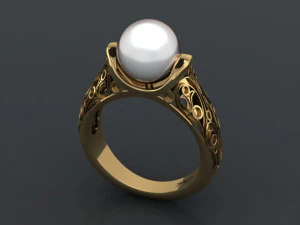 pearl ring 02 3D Print Model