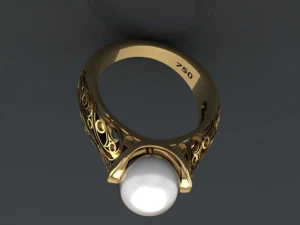 pearl ring 02 3D Print Model