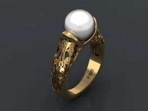pearl ring 02 3D Print Model