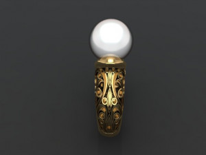 pearl ring 02 3D प्रिंट मॉडल