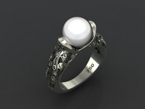 pearl ring 02 3D प्रिंट मॉडल