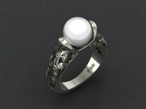 pearl ring 02 3D Print Model
