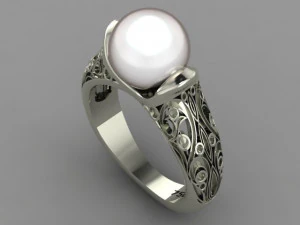 pearl ring 02 3D Print Model