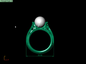 pearl ring 02 3D Print Model