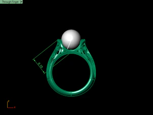 pearl ring 02 3D Print Model