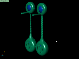 cluster earrings02 Model Cetak 3D