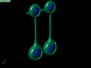 cluster earrings02 Model Cetak 3D