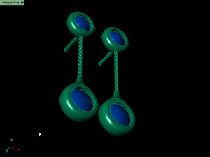cluster earrings02 Model Cetak 3D