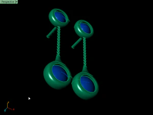 cluster earrings02 3D Print Model