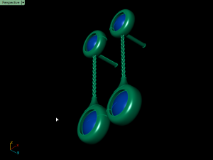 cluster earrings02 Model Cetak 3D