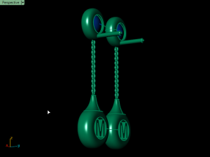 cluster earrings02 Model Cetak 3D