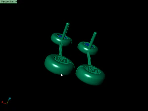 cluster earrings02 3D Print Model